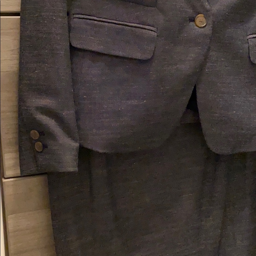 Heathered Navy skirt suit Loft - Picture 3 of 3